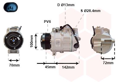 VAN WEZEL Kompressor,kliimaseade 3000K351